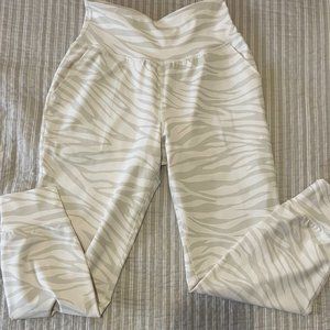 Zebra print athletic joggers